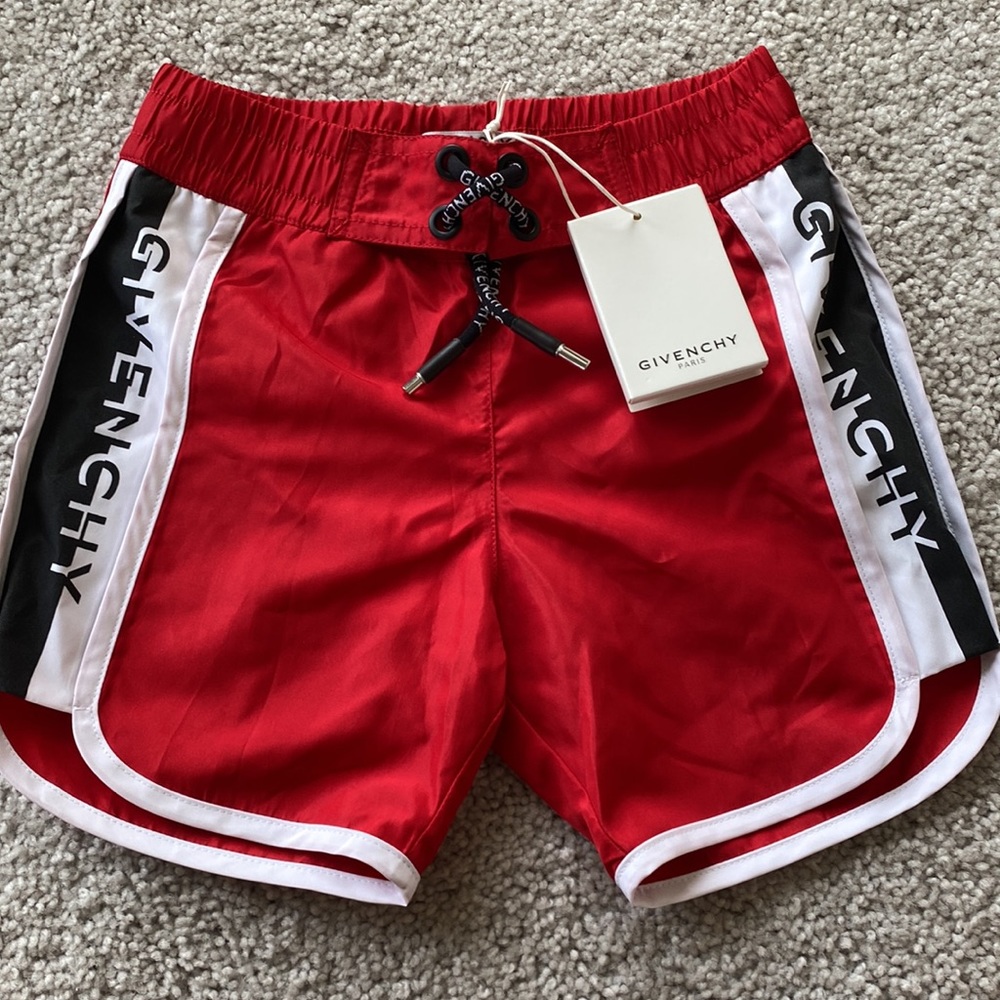 Givenchy boy swim trunks.